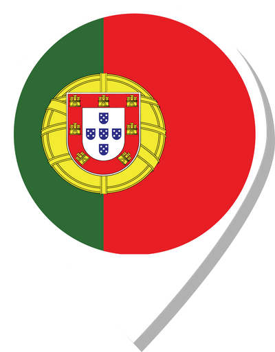 Portugal flag check-in icon.